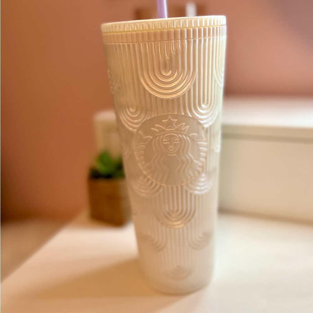 NWT Starbucks White Shell Tumbler